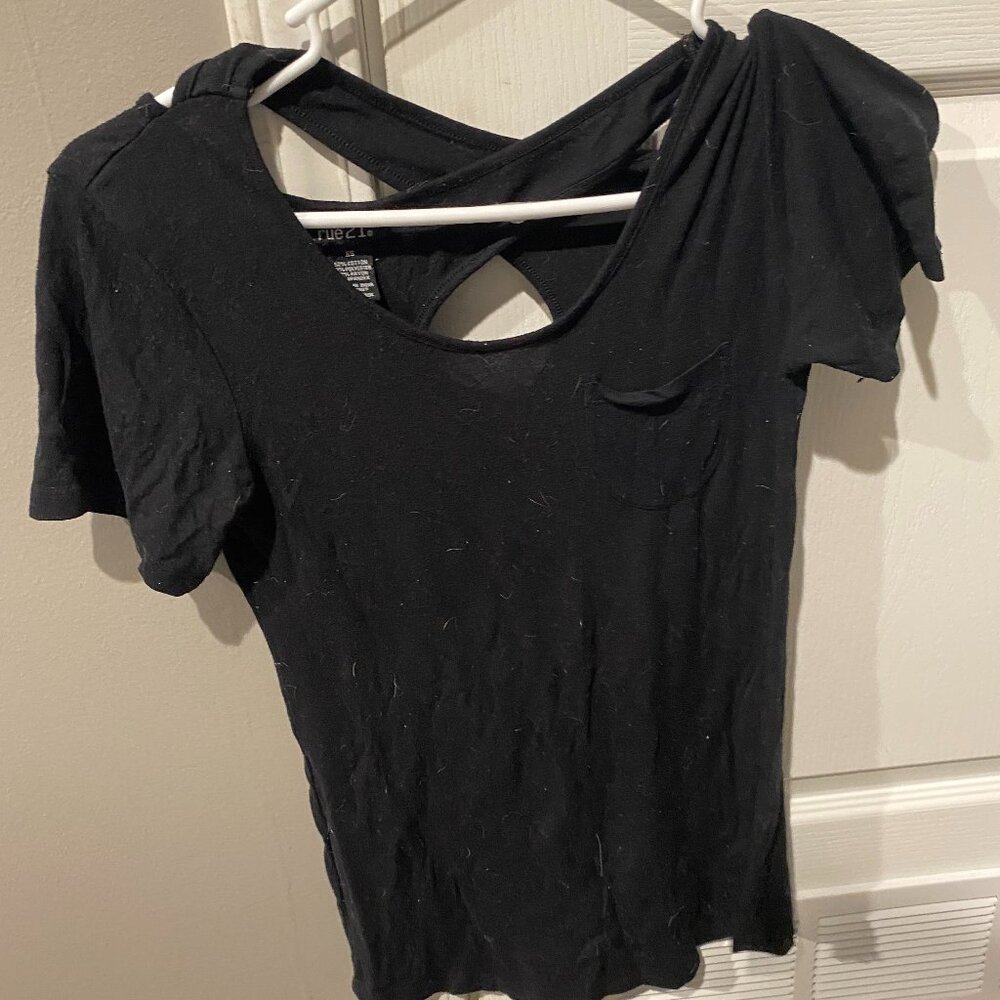 open back girls tee